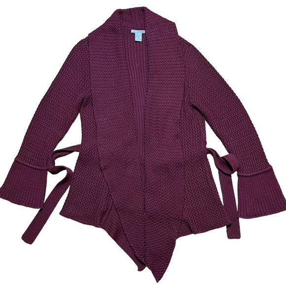 Two Star Dog Belted Cotton Cardigan Sweater Sz M - Picture 6 of 11